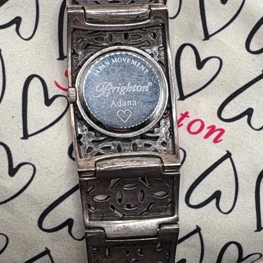 Brighton ADANA Watch Rare Vintage Silver Filigree Cuff Bracelet Watch